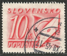 810 Slovensko Slovakia 1942 Postage Due Taxe 10 Ks Rose (SLK-62a) - Used Stamps