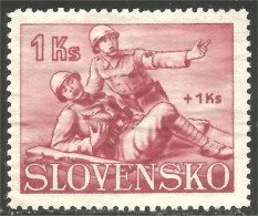 810 Slovensko Slovakia 1941 Wounded Soldier Blessés Handicap Infirme No Gum CH (SLK-51) - Used Stamps