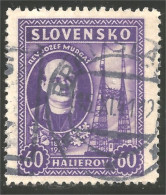 810 Slovensko Slovakia 1939 60h Violet Antennes Radio Towers (SLK-38) - Used Stamps