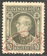 810 Slovensko Slovakia 1939 Andrej Hlinka 10h Vert Olive (SLK-31b) - Used Stamps