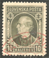 810 Slovensko Slovakia 1939 Andrej Hlinka 10h Vert Olive (SLK-31b) - Gebruikt