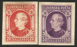 810 Slovensko Slovakia 1939 Andrej Hlinka Imperforate Non Dentelés No Gum Sans Gomme (SLK-3) - Usati