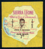 806 Sierra Leone John Kennedy Map Island Carte Ile Surcharge MNH ** Neuf SC (SIE-72) - Kennedy (John F.)