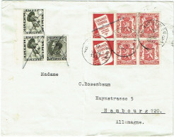 Loterie Coloniale, Léopold III Col Fermé, Catalogue National De Timbres-Poste De Belgique. Antwerpen To Hambourg 1937. - Briefe U. Dokumente