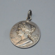 -MEDAILLE PENDENTIF HELVETIA GEORGES HANTZ TIR Du VILLAGE SUISSE PARIS 1910   E - Autres & Non Classés