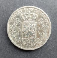 Belgium 5 Francs 1853  - Silver BELGIQUE 5 Francs Rare - 5 Francs