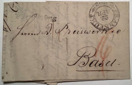 NACH ABGANG DER POST + FRANKFURT 1836 Brief>Basel, Schweiz (Thurn Und Taxis, Am Main - Covers & Documents