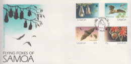 Samoa Set On FDC - Bats