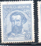 ARGENTINA 1935 1951 MARTIN GUEMES 20c MH - Unused Stamps