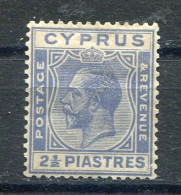 CYPRUS 1924, ,2 1/2 Pi.  M/M - MI 92  CHYPRE ZYPERN - Cyprus (...-1960)