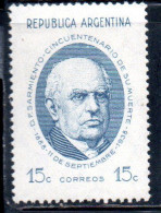 ARGENTINA 1938 DOMINGO FAUSTINO SARMIENTO 15c MNH - Unused Stamps