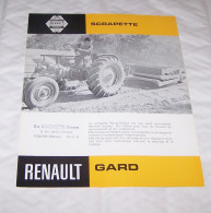 FEUILLET PUB PUBLICITAIRE MATERIEL AGRICOLE RENAULT SCRAPETTE GARD ( TRACTEUR, TRACTEURS, MOTOCULTURE ), AGRICULTURE - Tracteurs