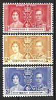 NORTHERN RHODESIA...KING GEORGE VI..(1936-52..).....OMNIBUS.....CORONATION SET OF 3..........MH... - Northern Rhodesia (...-1963)