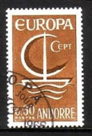 FRANZÖSISCH ANDORRA MI-NR. 198 GESTEMPELT(USED) EUROPA 1966 SEGEL - 1966
