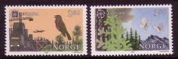 NORWEGEN MI-NR. 946-947 POSTFRISCH(MINT) EUROPA 1986 NATUR- Und UMWELTSCHUTZ VOGEL SCHMETTERLING - Neufs