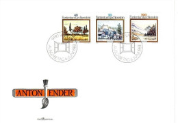 LIECHTENSTEIN MI-NR. 821-823 FDC LANDSCHAFTSGEMÄLDE VON ANTON ENDER 1983 - FDC