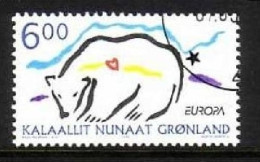 GRÖNLAND MI-NR. 338 GESTEMPELT(USED) EUROPA 1999 NATUR- Und NATIONALPARKS EISBÄR - 1999