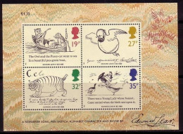 GROSSBRITANNIEN BLOCK 4 POSTFRISCH(MINT) ZEICHNUNGEN MIT EULE KATZE VOGEL - Hojas Bloque