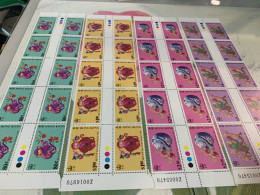 Hong Kong Stamp 1992 New Year Monkey X 10sets Gutter Pair MNH - Brieven En Documenten