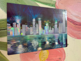 Hong Kong Stamp 3D Hologram 2007 MNH Landscape Firework - Cartas & Documentos