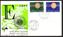 ITALIEN MI-NR. 1077-1078 FDC CEPT 1960 WAGENRAD - 1960