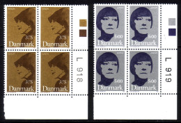 DÄNEMARK MI-NR. 1124-1125 POSTFRISCH(MINT) 4er BLOCK EUROPA 1996 BERÜHMTE FRAUEN ASTA NIELSEN - Unused Stamps
