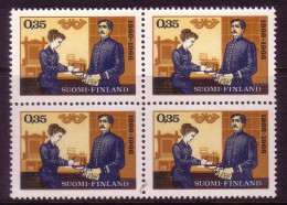 FINNLAND MI-NR. 613 POSTFRISCH(MINT) 4er BLOCK NORDIA '66 ALTE POSTSTELLE - Ungebraucht