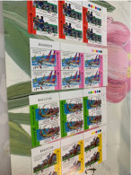 Hong Kong Stamp 1995 Block Of 6 With Nos., Horse Race Dragon Boat Sail Ruby Seven X 10sets MNH - Lettres & Documents