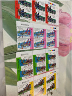 Hong Kong Stamp 1995 Block Of 6 With Nos., Horse Race Dragon Boat Sail Ruby Seven X 10sets MNH - Brieven En Documenten