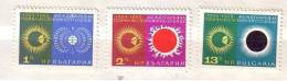 1965 International Quiet Sun Year   3v.- MNH  Bulgaria / Bulgarie - Ungebraucht