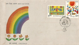 India - 1990 - Greetings  -  FDC.  -   (Condition As Per Scan ) ( OL 17.3.14 ) - Cartas & Documentos