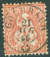 Suisse  Yvert 38  Ou  Zum  33  Ob  B/TB   Obli  Goldbach  21 Aout 1866  - Used Stamps