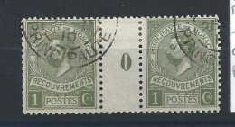Monaco Timbre Taxe N°8 Obl (FU) 1910 En Paire Millésime - Postage Due