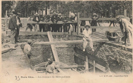 Paris Vécu * 1904 * Les Travaux Du Métropolitain * Thème Métro * éditeur L. J. & Cie - Petits Métiers à Paris