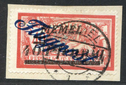 REF 088 > MEMEL FLUGPOST < PA N° 8 Ø Sur Fragment < Bien Oblitéré < Ø Used > Air Mail - Aéro - Oblitérés