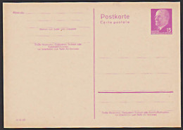 DDR GA P72 15 Pf. Walther Ulbricht Ungebraucht SED Staatsratsvorsitzender - Private Postcards - Mint