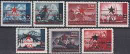 Yugoslavia 1945 Provisory Set Zagreb Mi#1-7 Mint Never Hinged - Neufs