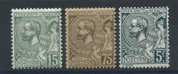 Monaco N°44/45 + 47* (MNH Et MH) 1920/21 - Prince Albert 1er - Nuevos