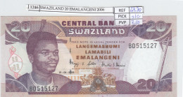 BILLETE SWAZILAND 20 EMALANGENI 2006 P-30c SIN CIRCULAR - Sonstige – Afrika