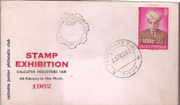 Stamp Exhibition, Calcutta Industrial Fair, Dr. M. Visvesaraya, Eminant Civil Engineer,Cover 1962, Condition As Per Scan - Storia Postale