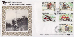 Isle Of Man Benham Silk FDC - Motorbikes