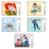 China MNH Stamp,2022 I Grew Up With My Motherland,5v - Ungebraucht
