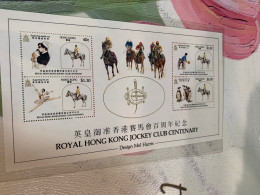 Hong Kong Stamp MNH Jockey Club Horse Race Nurse Penguin Basketball S/s MNH - Lettres & Documents