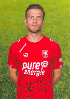 Fußball-Autogrammkarte AK Jelle Van Der Heyden FC Twente Enschede 17-18 IFK Mariehamn Vendsysse Arnhem Arnheim Deventer - Authographs