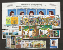 1977 MNH New Zealand Year Collection Postfris** - Volledig Jaar