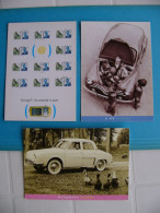 Lot 3 Cp RENAULT Dauphine 4 CV  Twingo 2 - Collections & Lots