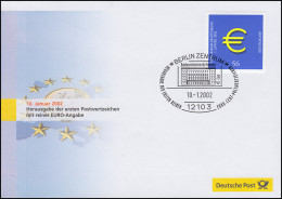 Euro-Einführung: ESSt Berlin 10.1.02: Erstes Marke Mit Reiner Euro-Angabe - Münzen