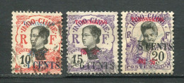 26417 Tch'ong-K'ing N°86/8° Timbres D'Indochine De 1919 Surchargés 1919  B/TB - Oblitérés