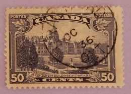 CANADA YT 188 OBLITÉRÉ "LE PARLEMENT A VICTORIA" ANNÉE 1935 - Gebraucht