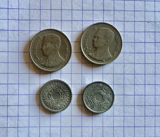 4 Pièces De 1 Baht Et 1 Sentang 1942 Thaïlandais - Thailand